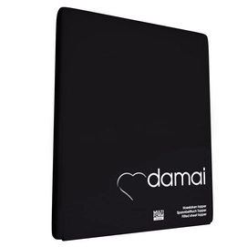 Drap-housse Scission Surmatelas Damai Noir (Double Jersey)-Lits-Jumeaux (160 x 200/210 cm)
