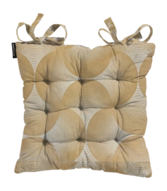 Coussin de Chaise Toscane Madison Napels Rondo Mustard Revêtement Déperlant (46x 46 cm)