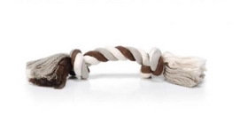 Flossytoy Beeztees 2 Knopen Grijs Bruin Crème 300 g