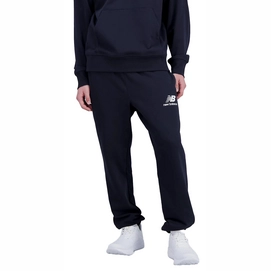 Tracksuit Bottoms New Balance Men Essentials Stacked Logo French Terry Sweatpant Black