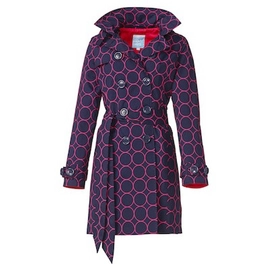 Regenjas Happy Rainy Days Trenchcoat Lidy Circles Navy/ Magenta