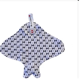 Knuffel- En Speendoek Lodger Cuddler Limited Edition Triangle Print Black White