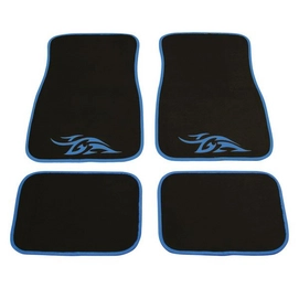 Mattenset Carpoint Uni Tribal Blauw (4-delig)