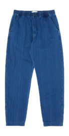 Pantalon Universal Works Men Track Trouser Herringbone Denim Faded Indigo-Taille 30