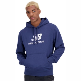 Trui New Balance Men Essentials Stacked Logo French Terry Hoodie NB Navy