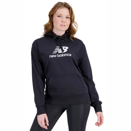 Pullover New Balance Essentials Stacked Logo French Terry Hoodie Women Black