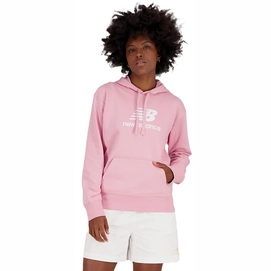 Pull New Balance Women Essentials Stacked Logo French Terry Hoodie Hazy Rose-XL