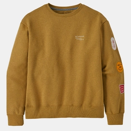Trui Patagonia Women Clean Climb Badges Uprisal Crew Sweatshirt Cabin Gold