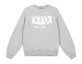 Trui Alix The Label Women Foil Logo Sweater Soft Grey Melange