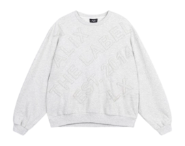Trui Alix The Label Women Text Patches Sweater Light Grey Melange