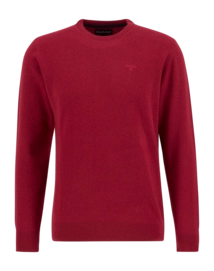 Trui Barbour Men Essential Lambswool Crew Neck Sweater Biking Red