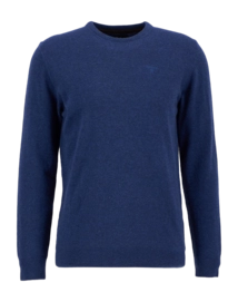 Trui Barbour Men Essential Lambswool Crew Neck Sweater Deep Blue