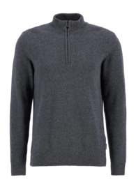 Trui Barbour Men Holden Half Zip Knitted Jumper Mid Grey Marl
