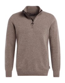 Trui Barbour Men Holden Half Zip Knitted Jumper Military Marl