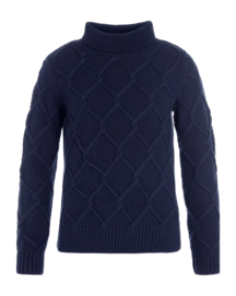 Trui Barbour Women Burne Roll Neck Knitted Jumper Navy