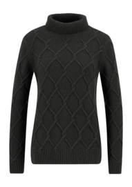 Trui Barbour Women Burne Roll Neck Knitted Jumper Olive