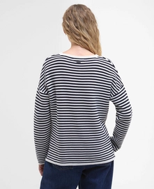 Trui Barbour Women Marine Stripe Knitted Jumper Navy Stripe