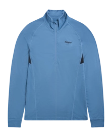 Trui Bergans Men Inner:Pure Merino Half Zip Elemental Blue/Dark Shadow Grey Slim Fit