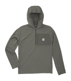 Pullover Carhartt Herren Force Ironwood Relaxed Half Zip Hoodie Dusty Olive