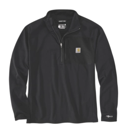 Pullover Carhartt Herren Force Ironwood Relaxed Halber Reißverschluss Stehkragen Black