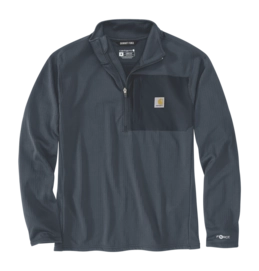 Pullover Carhartt Herren Force Ironwood Relaxed Halber Reißverschluss Stehkragen Deep Smoke Blue