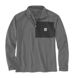 Pullover Carhartt Herren Forced Ironwoo Locker Halber Reißverschluss Stehkragen Steel
