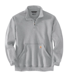 Pullover Carhartt Herren Marquette Quarter-Zip Mock-Neck Heather Gray
