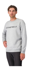 Trui Castelli Men Logo Melange Gray