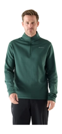 Trui Cortazu Men AR Second Layer Fleece Half-Zip 10M Dark Green Regular Fit