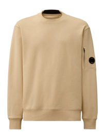Trui CP Company Men Diagonal Raised Fleece Crew Neck Lens Pistachio Shell