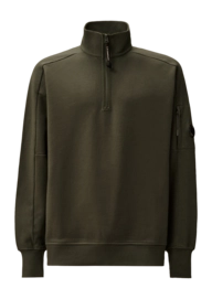 Trui CP Company Men Diagonal Raised Fleece Half Zip Dark Shadow
