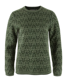 Trui Fjällräven Women Snow Round Neck Sweater Deep Forest