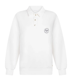 Trui House of Gravity Women Button Polo Sweater Off-White