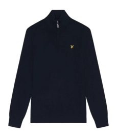Trui Lyle & Scott Men Cotton Merino Quarter Zip Dark Navy