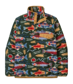 Trui Patagonia Men LW Synch Snap-T P/O Salmon Energy: Old Growth Green