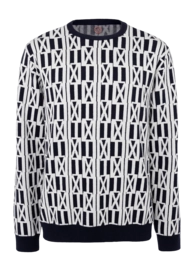 Trui The Indian Maharadja Men Knitted Sweater Night Blue Regular Fit