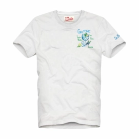 T-Shirt MC2 Saint Barth Homme Coton Classic Gin Glass-M
