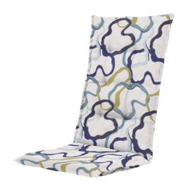 Coussin de Jardin Madison Blaze Blue Dossier Haut (123 x 50 cm)