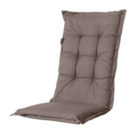 Coussin de Jardin Madison Outdoor Manchester Taupe Dossier Haut (123 x 50 cm)