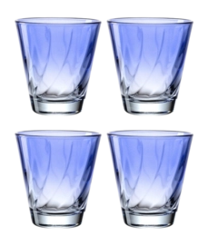 Tumbler Leonardo Twist Blue 215 ml (Set van 4)