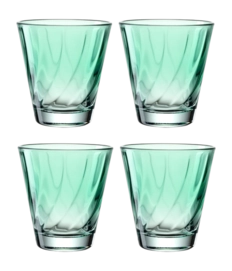 Tumbler Leonardo Twist Green 215 ml (Set van 4)