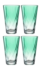 Tumbler Leonardo Twist Green 300 ml (Set van 4)