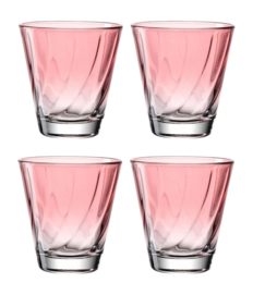 Tumbler Leonardo Twist Red 215 ml (Set van 4)