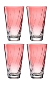 Tumbler Leonardo Twist Rose 300 ml (Set van 4)