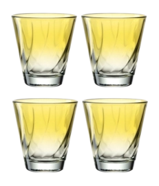 Tumbler Leonardo Twist Yellow 215 ml (Set van 4)