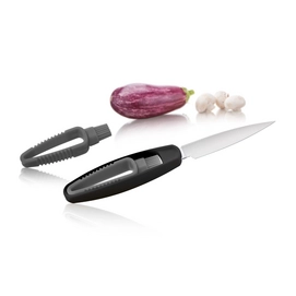 Vegetable Knife + Brush Tomorrow's Kitchen Grey