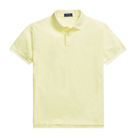 Poloshirt Ralph Lauren Slim Mineral-Dyed Mesh Herren Limonade