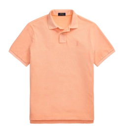 Poloshirt Ralph Lauren Slim Mineral-Dyed Mesh Herren Amber