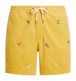 Kurze Hose Ralph Lauren Prepster Corduroy Shorts Herren Beach Yellow w/ Surfer Emblem