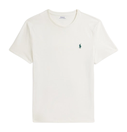 T-Shirt Ralph Lauren Men Slim Fit Jersey Crewneck Antique Cream/Antique Green